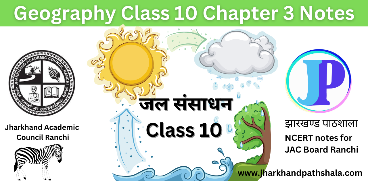 जल ससधन Jal sansadhan class 10 Geography Chapter 3 NCERT Solution in