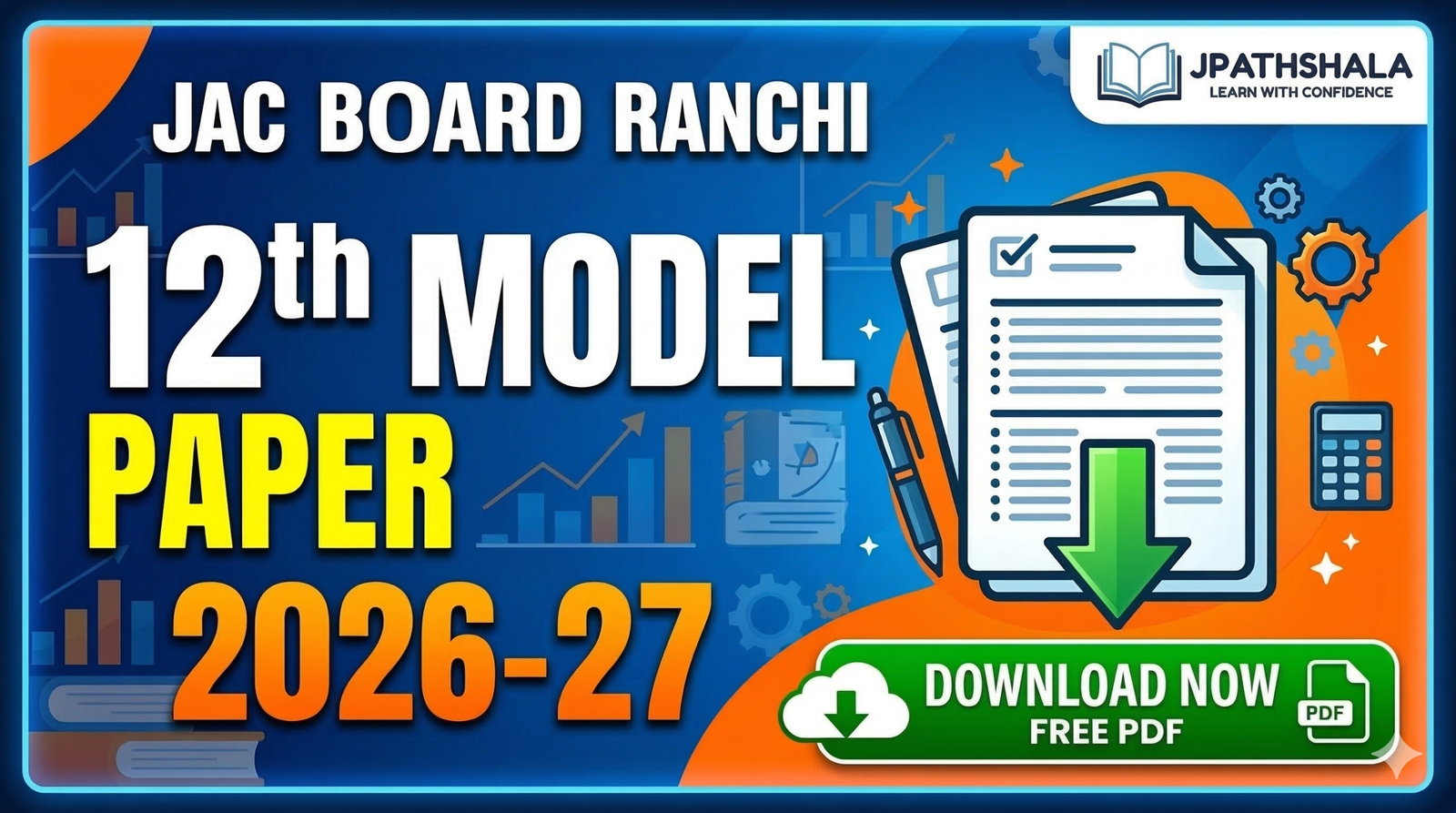 JAC Board 12th Model Paper 2026-27 PDF