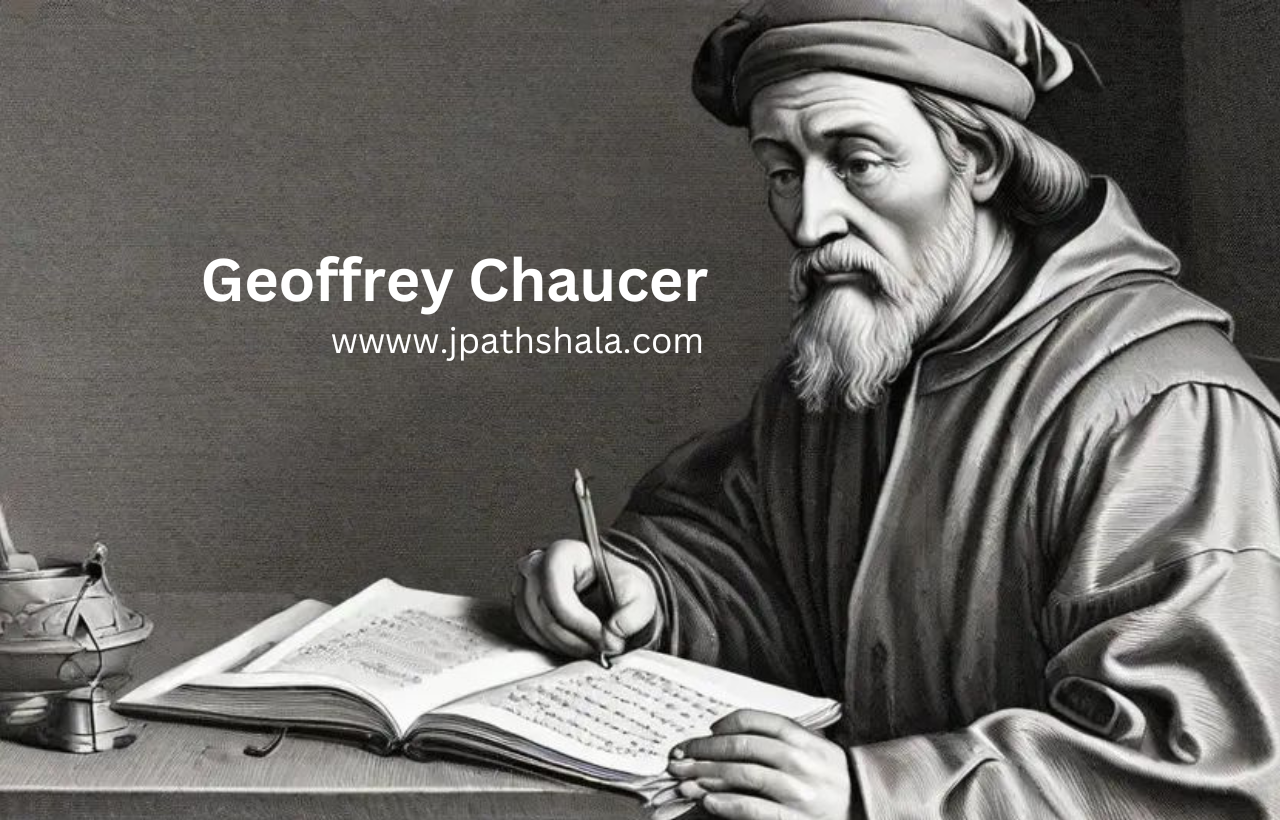 Geoffrey Chaucer black and white image Ai generated