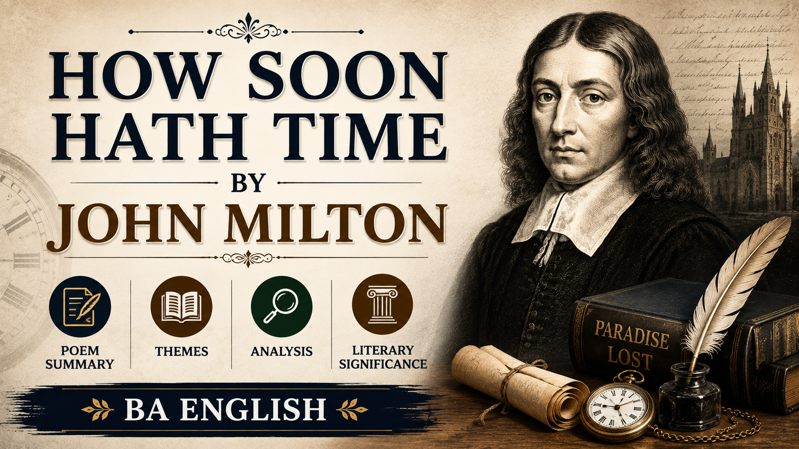 How Soon Hath Time by John Milton
