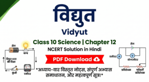विद्युत (Vidyut) Class 10 Science Chapter 12 NCERT Solution in Hindi PDF Download