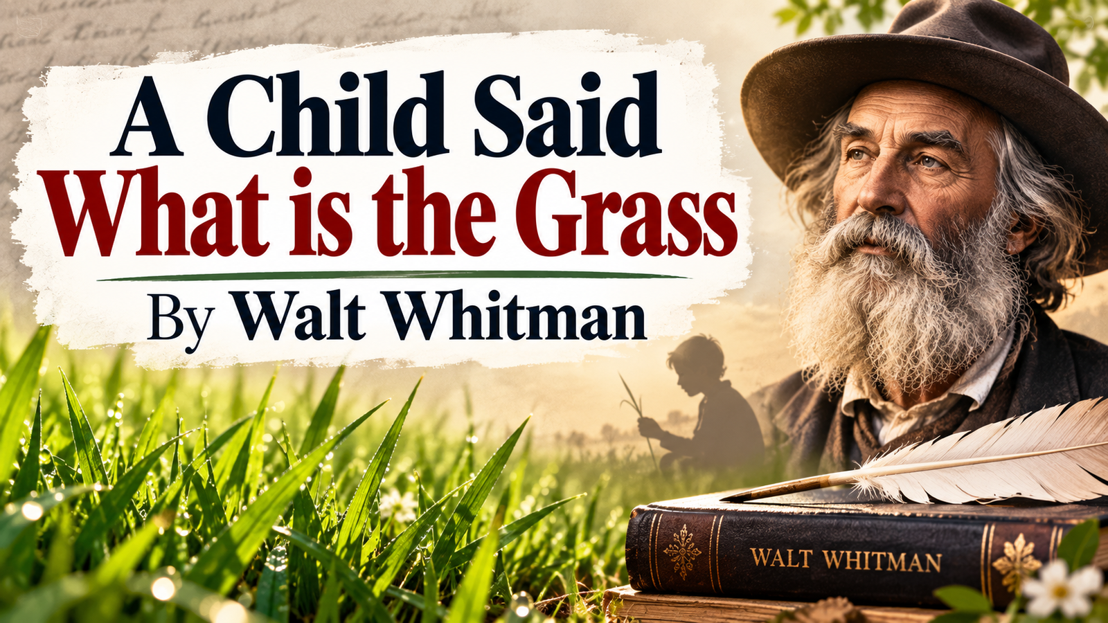 A Child Said What is the Grass By Walt Whitman