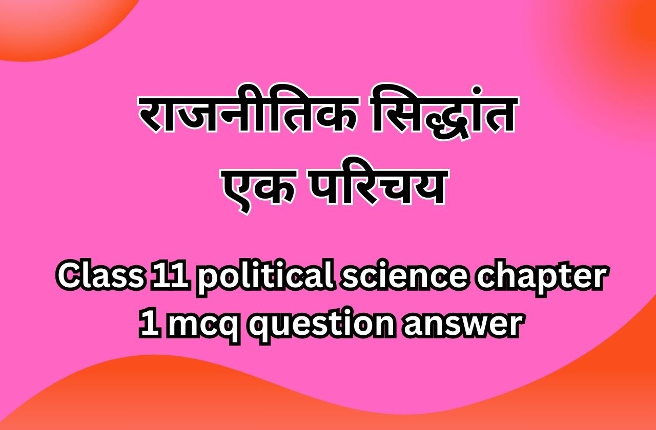 Class 11 political science chapter 1