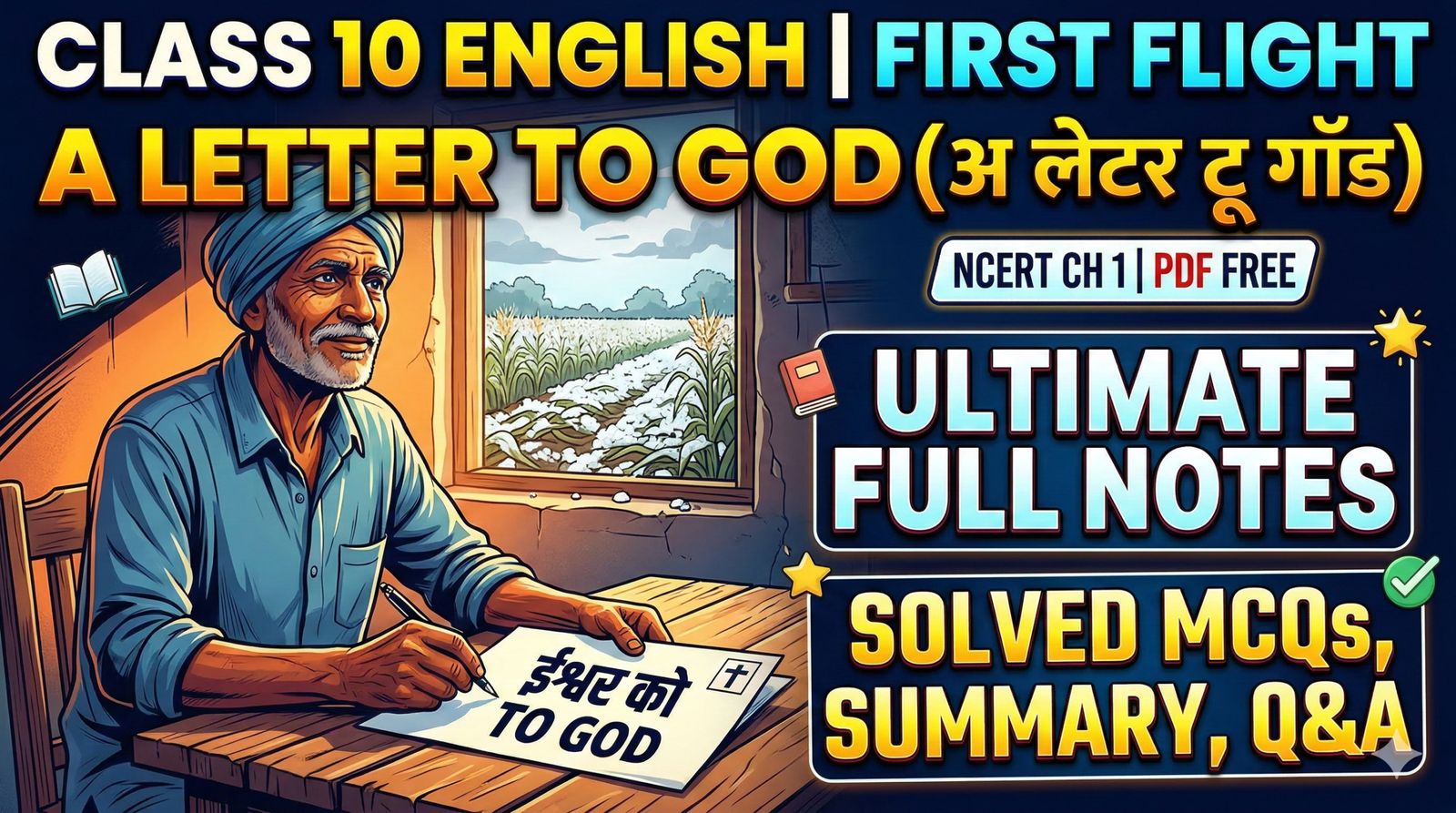 A Letter to God Class 10 Notes