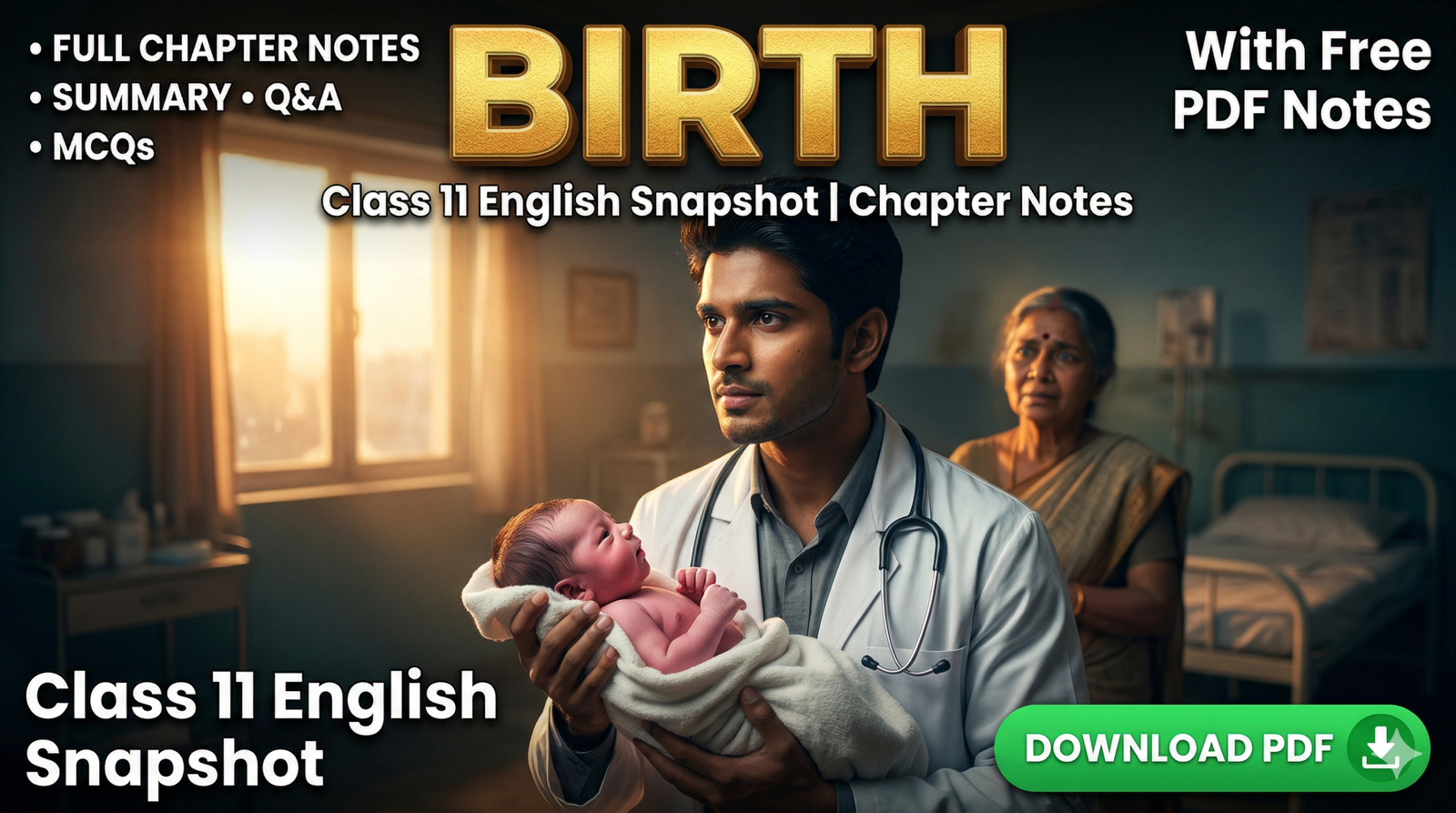 Birth Class 11 Notes, Summary, MCQs & Questions Answers with PDF