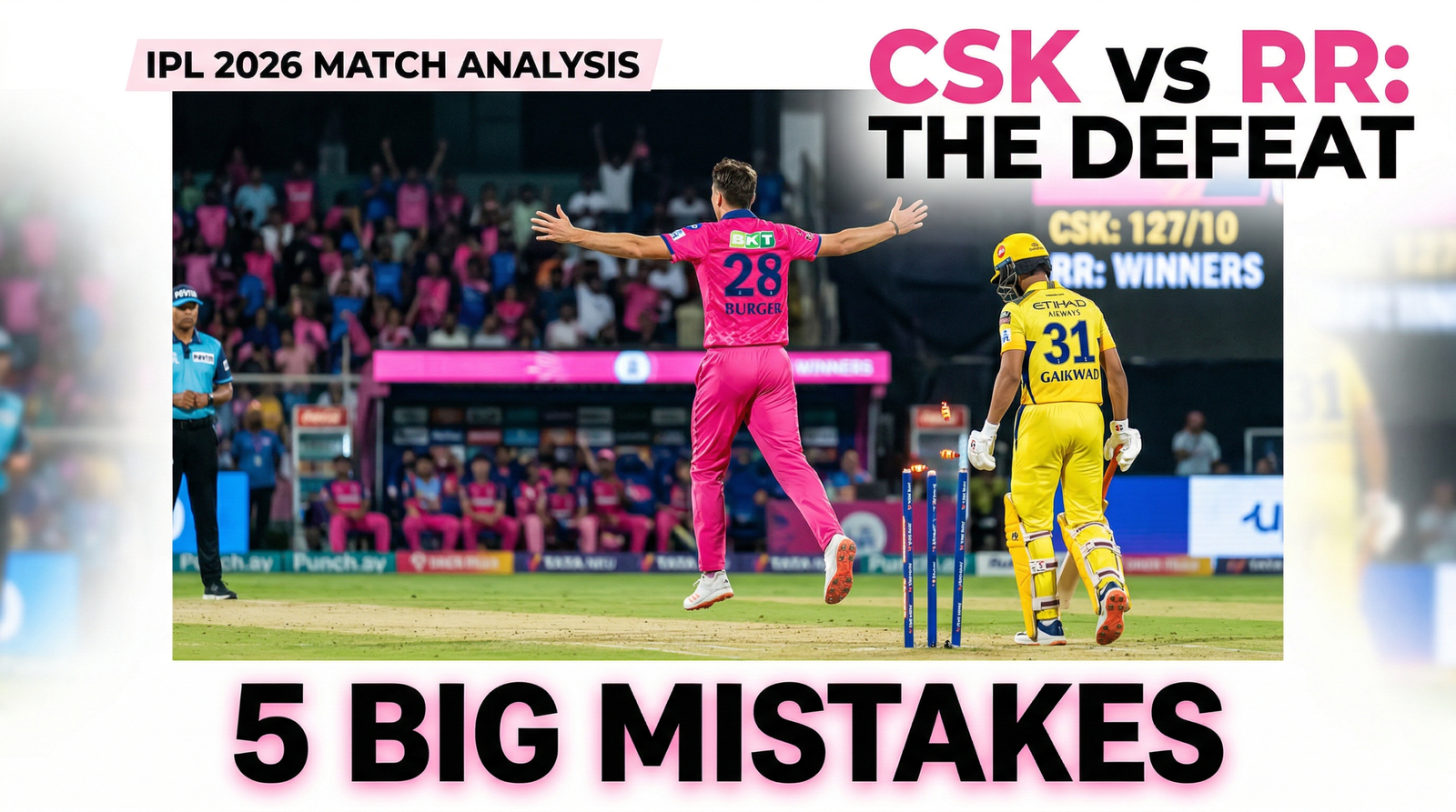 CSK vs RR Match Analysis: 5 Big Mistakes Why CSK Lost Today