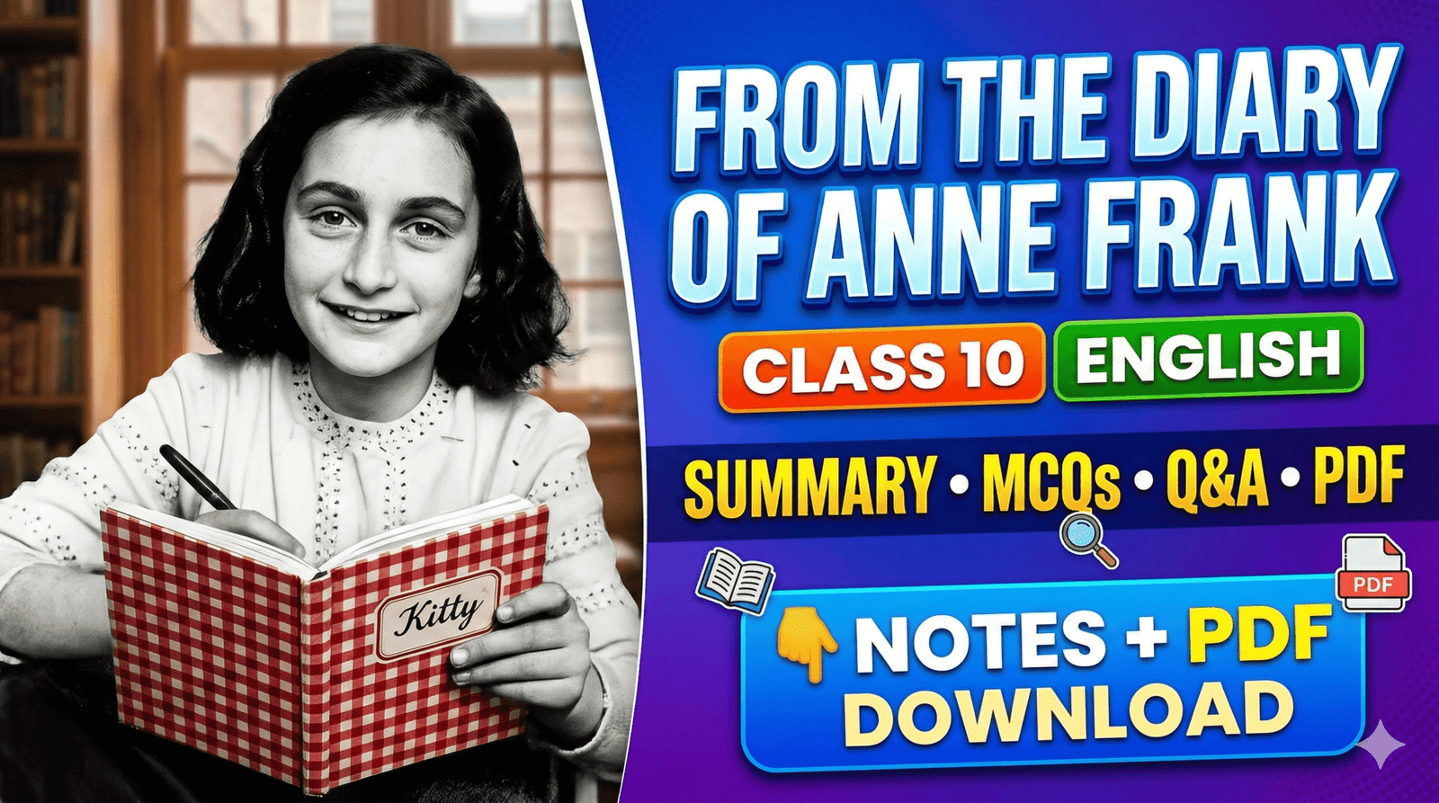 Diary of Anne Frank Class 10 Notes