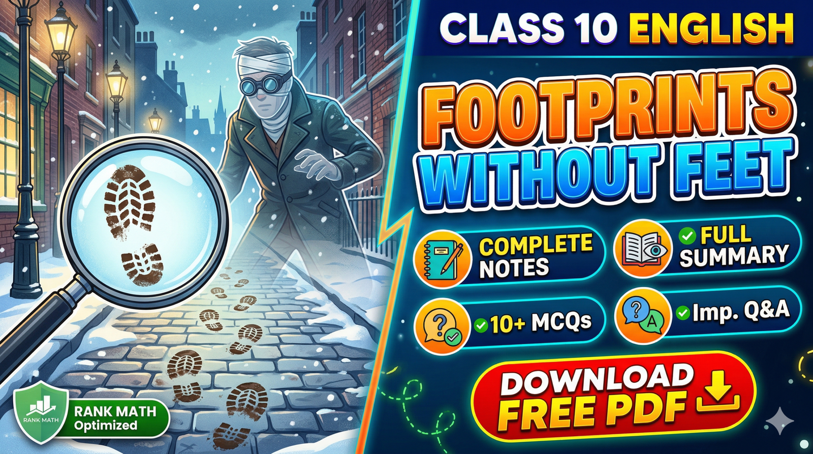 Footprints without Feet Class 10 Notes, Summary & MCQs PDF