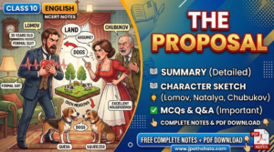 The Proposal Class 10 Notes Summary, Character Sketch & PDF