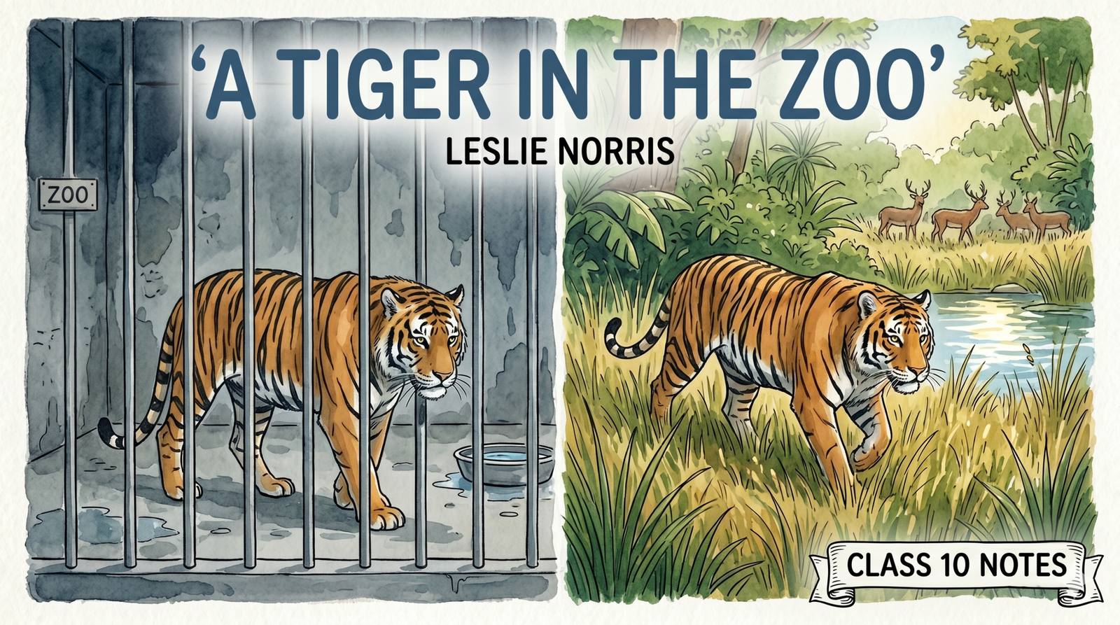A Tiger in the Zoo Class 10