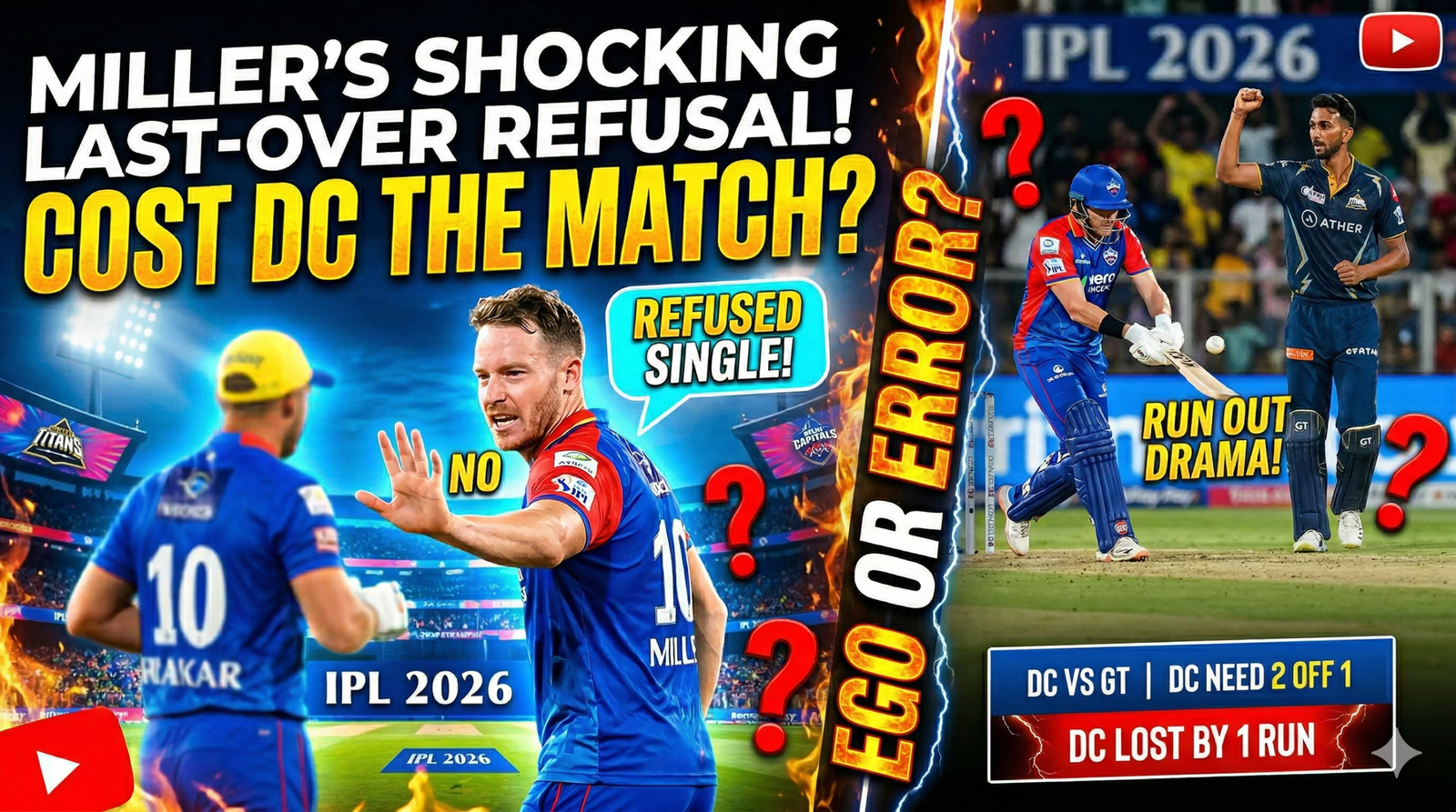 David Miller's Shocking Call Costs Delhi Capitals the Match in Last-Over Thriller