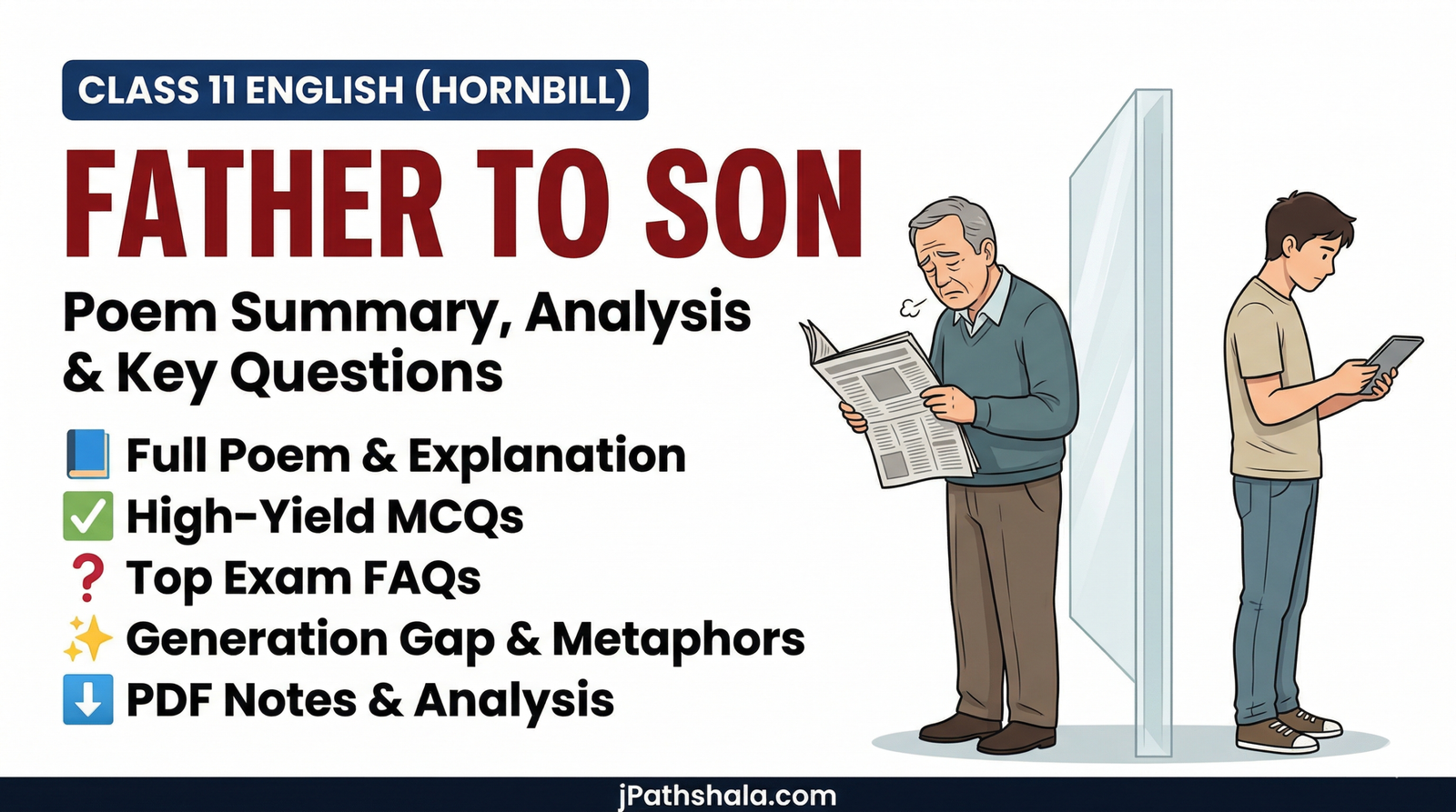 Father to Son Class 11 Summary, MCQs & Important Questions