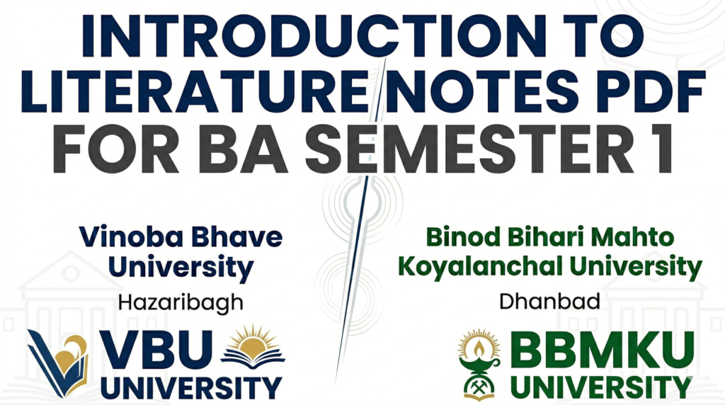 Introduction to Literature Notes PDF for BA Semester 1 » JPathshala