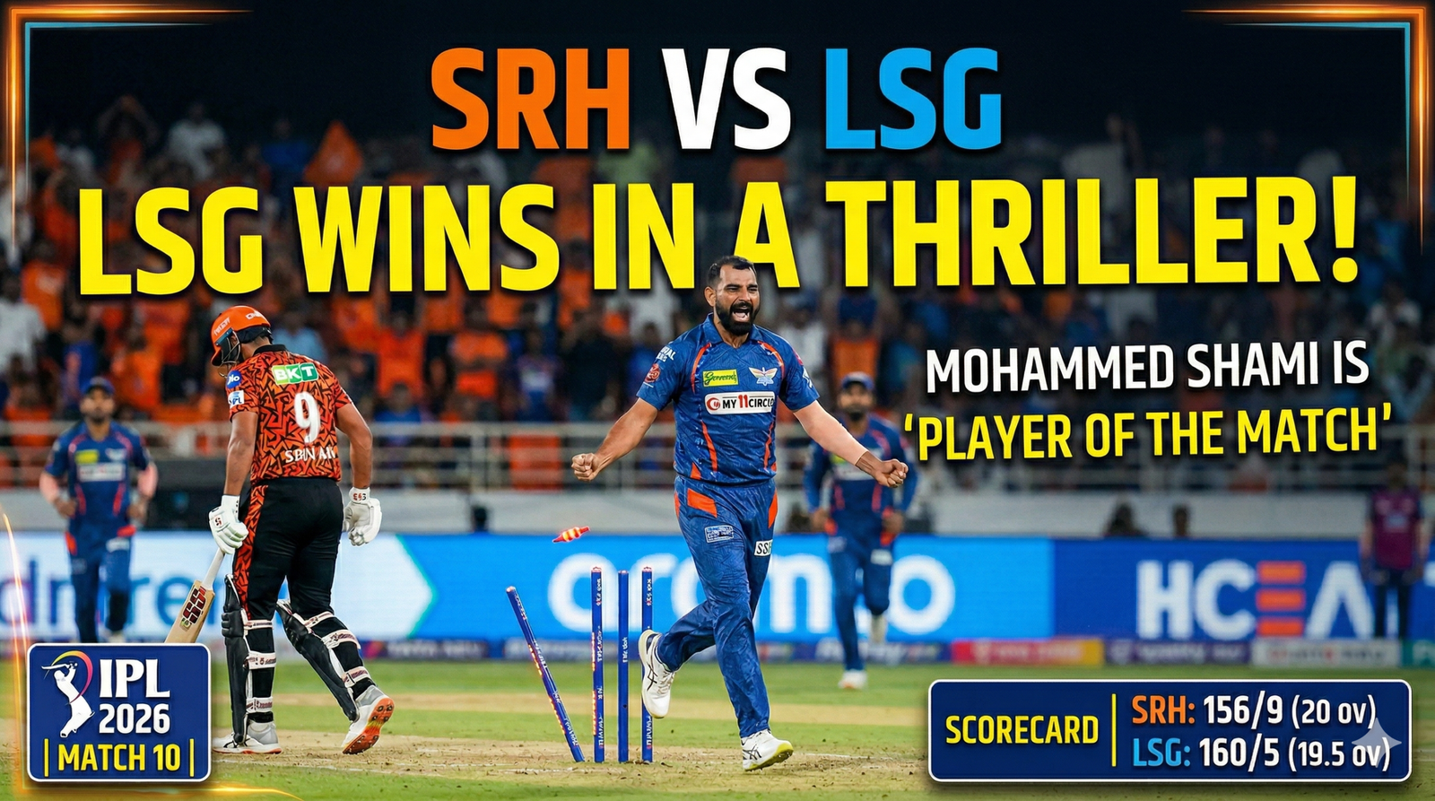 LSG Defeats SRH by 5 Wickets
