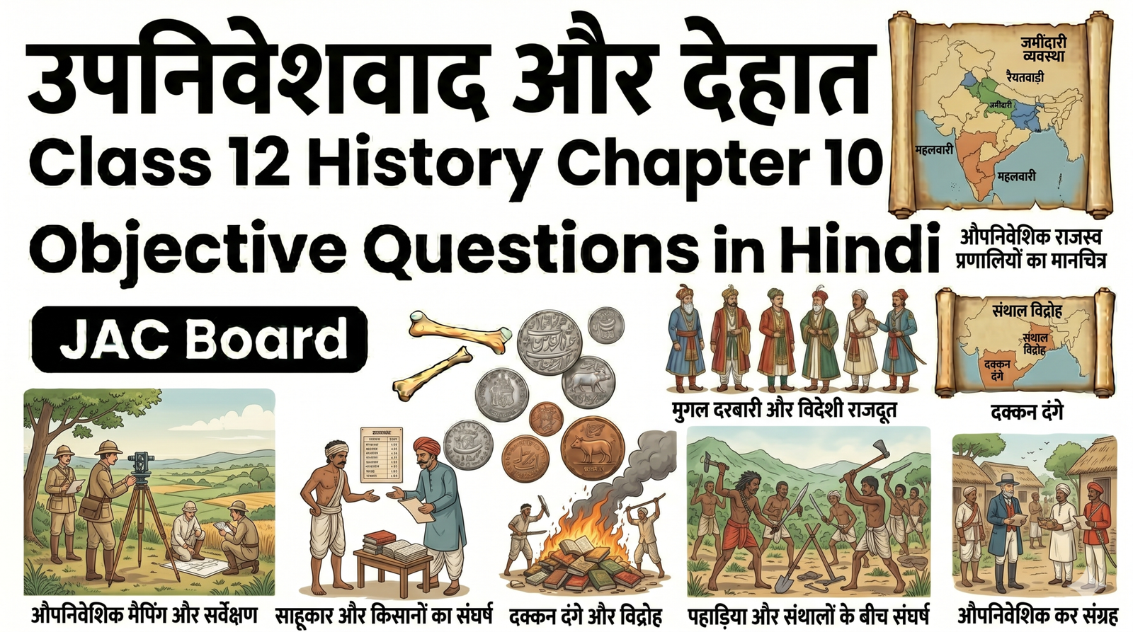 Class 12 History Chapter 10 Objective Questions in Hindi