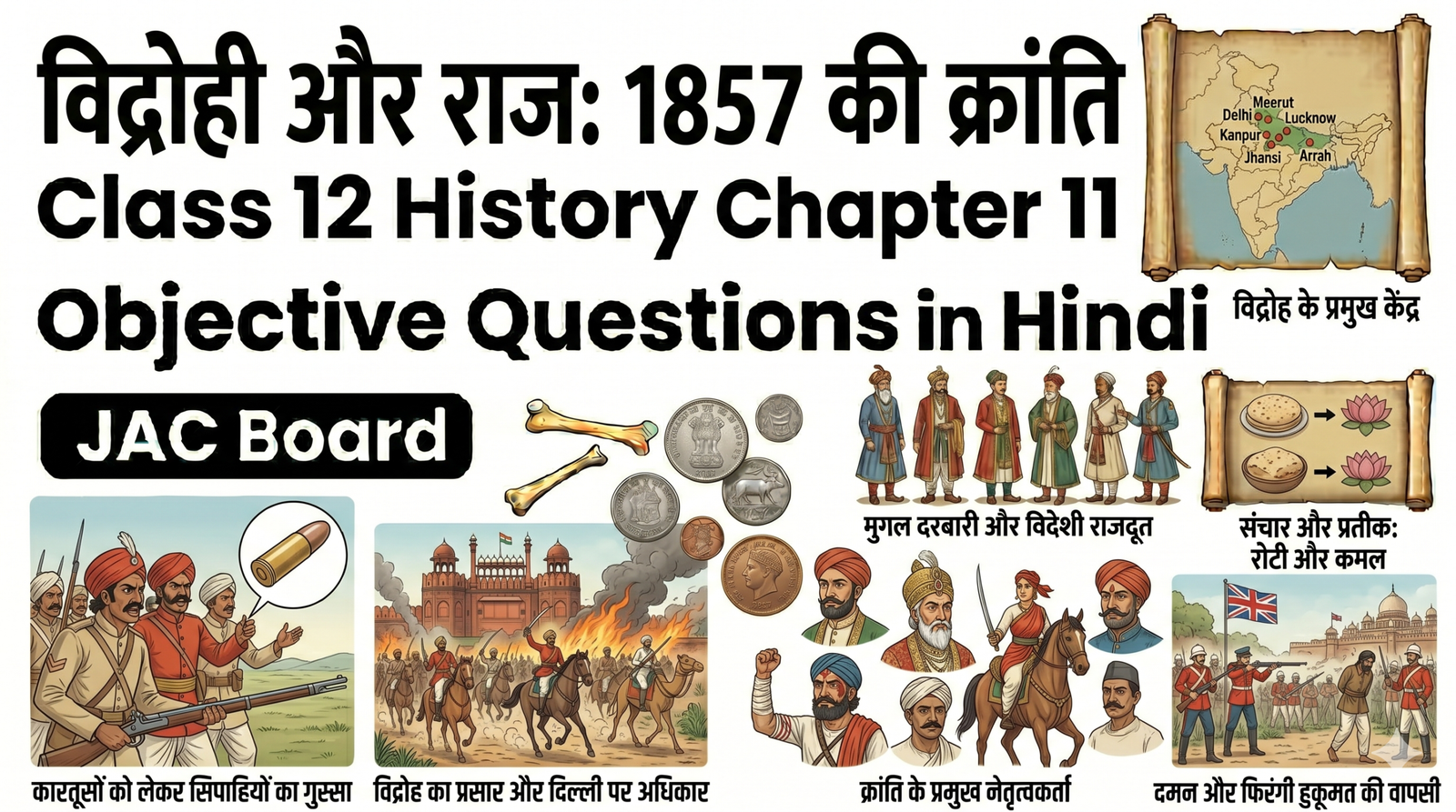 Class 12 History Chapter 11 Objective Questions in Hindi