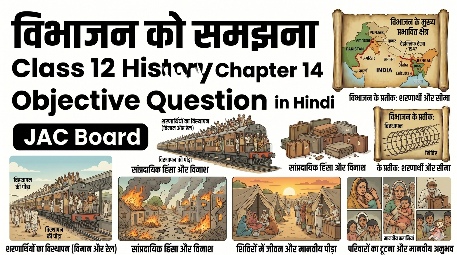 Class 12 History Chapter 14 Objective Questions in Hindi
