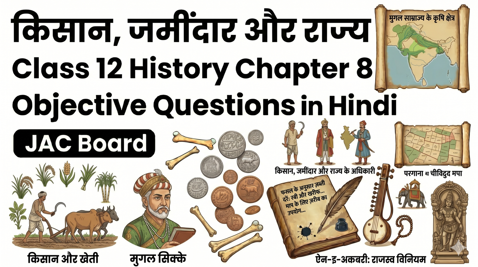 Class 12 History Chapter 8 Objective Questions in Hindi