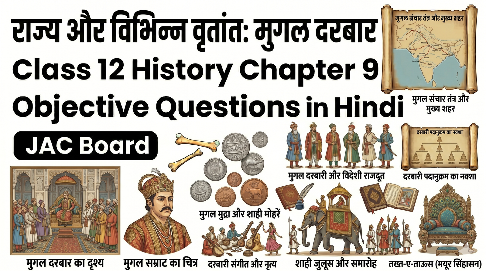 Class 12 History Chapter 9 Objective Questions in Hindi