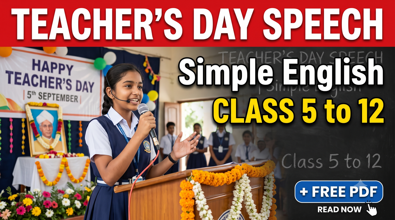 Teacher's Day Speech & Essay in Simple English